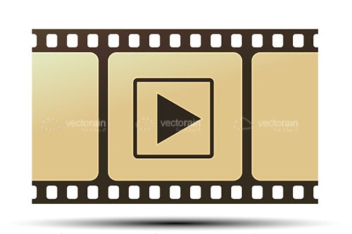 Movie Reel with Play Icon